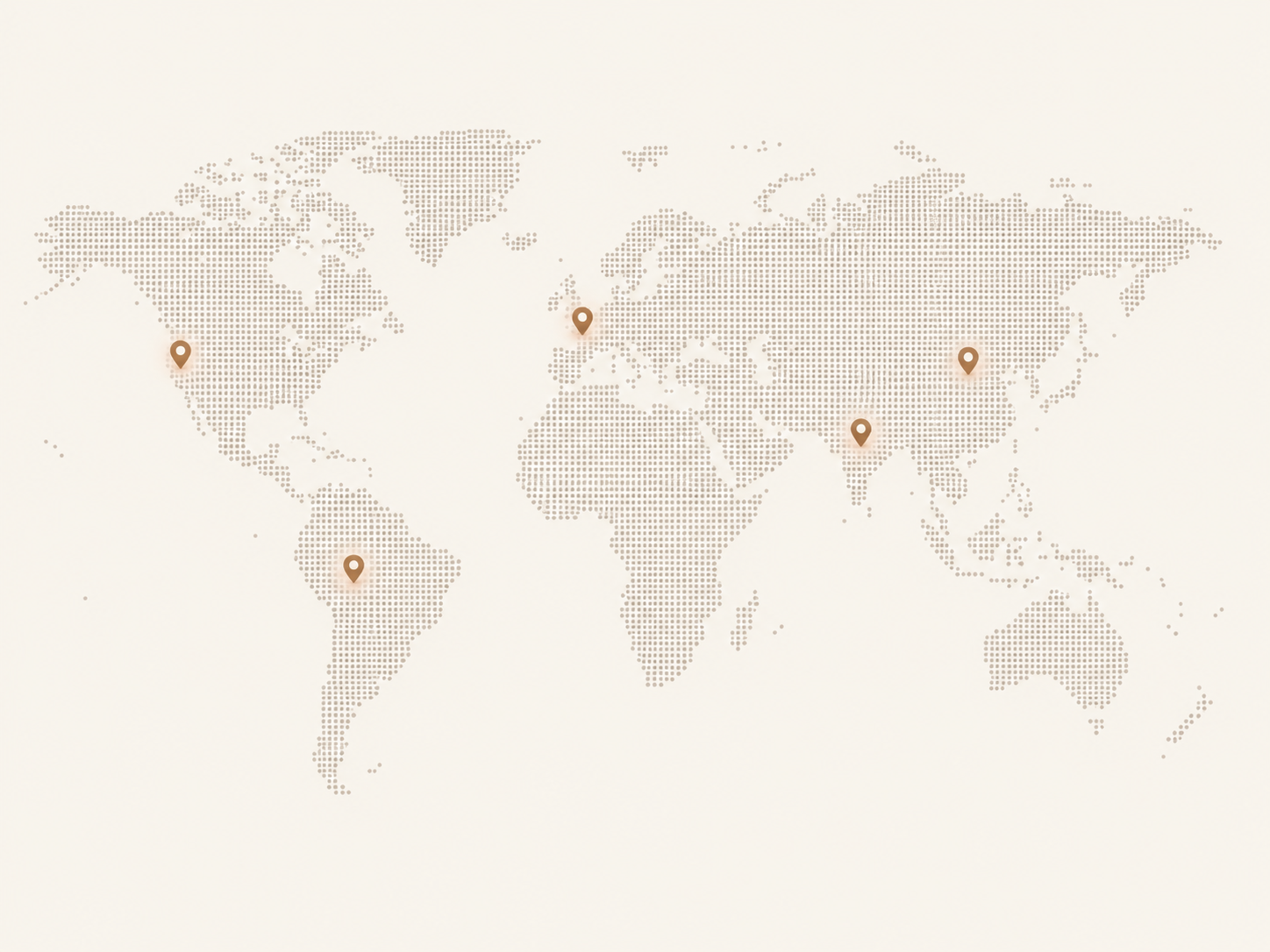World map showing Silver Moon Jewellery global reach