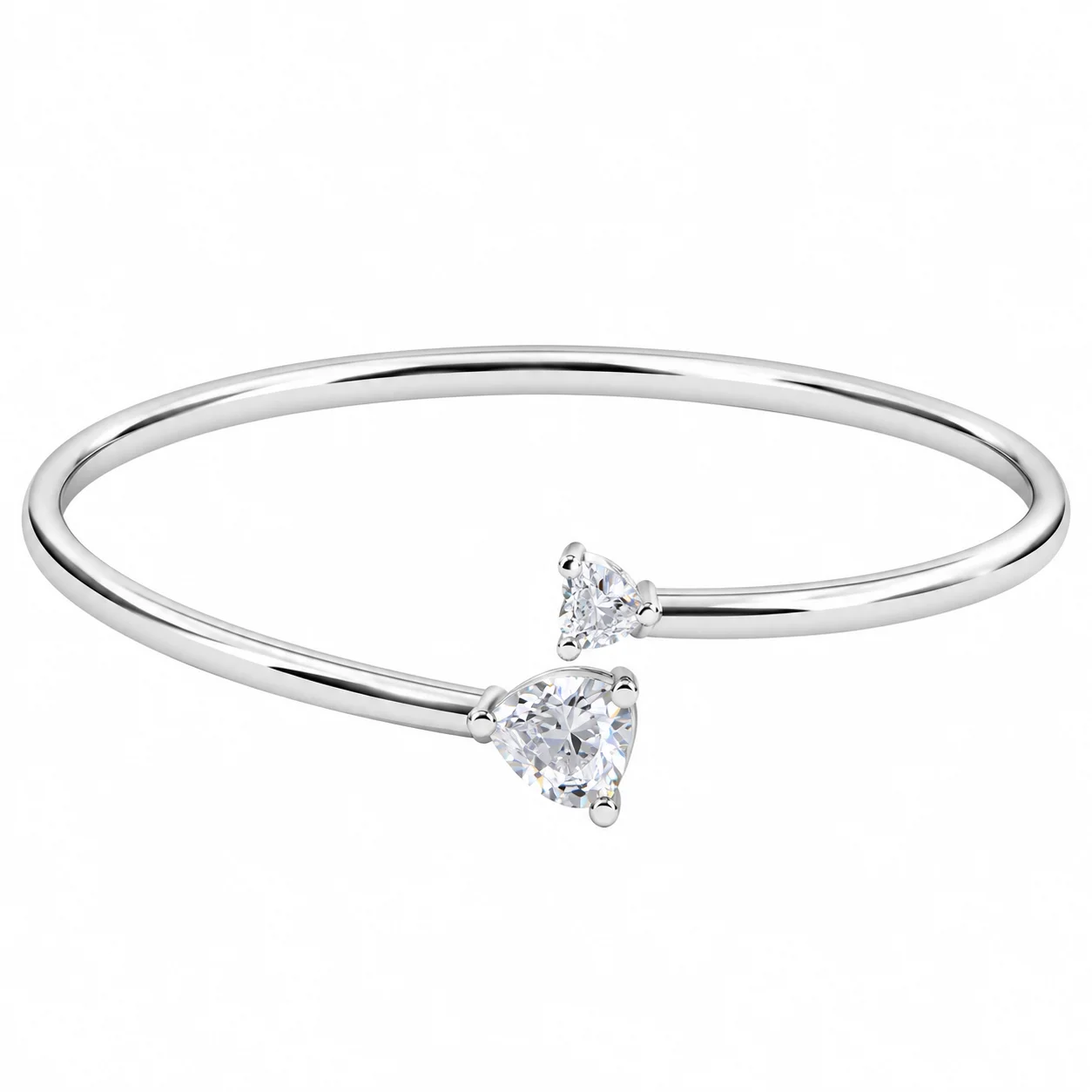 Elegant Open Diamond Cuff Bracelet