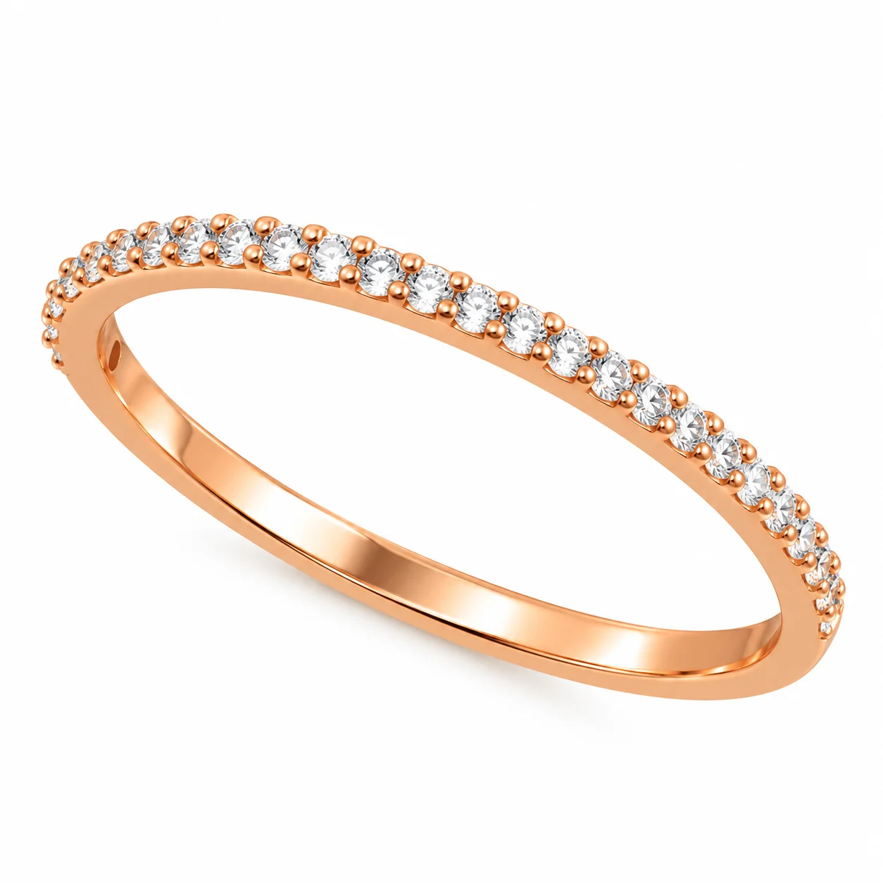 Rose Gold Pavé Eternity Ring