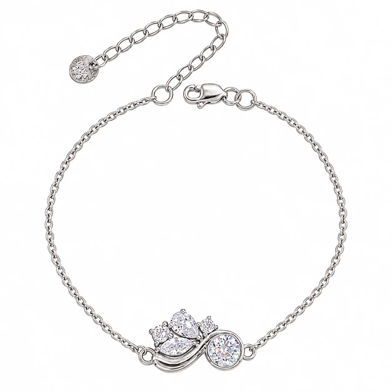 Delicate Silver Gemstone Bracelet
