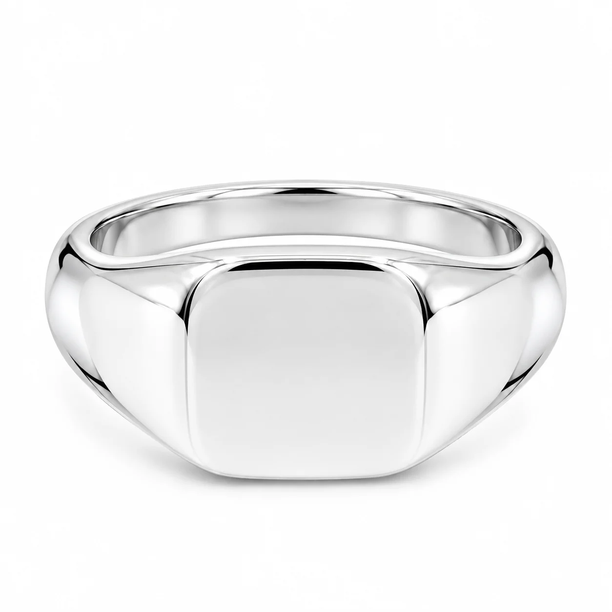 Polished Silver Signet Ring